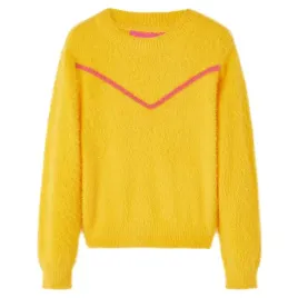 sweter-dzieciecy-z-dzianiny-ciemna-ochra-140