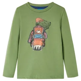 koszulka-dziecieca-z-dlugimi-rekawami-khaki-128