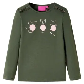 koszulka-dziecieca-z-dlugimi-rekawami-khaki-128