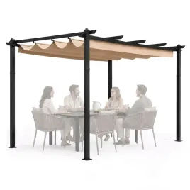 pergola-ogrodowa-tarasowa-3x4-m-stalowa-altana-zadaszenie-bezowa-multigarde