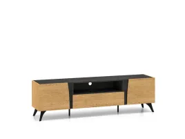szafka-rtv-pod-telewizor-do-salonu-180-cm-toscania-dab-czarne-nogi-metalowe