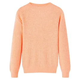 sweter-dzieciecy-z-dzianiny-jasnopomaranczowy-128
