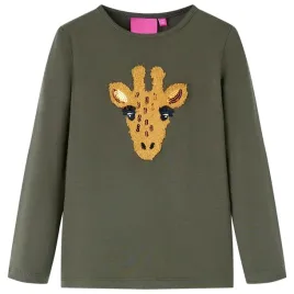 koszulka-dziecieca-z-dlugimi-rekawami-khaki-104