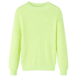 sweter-dzieciecy-z-dzianiny-zolty-neonowy-128