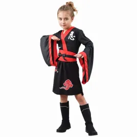 stroj-dla-dzieci-wojowniczka-ninja-sukienka-i-pasek-godan-rozm-110-