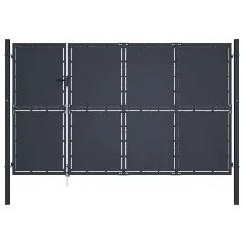brama-ogrodowa-stalowa-antracytowa-350x200cm-z-zamkiem-i-klamka