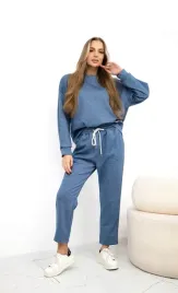 komplet-z-wiskozy-bluza-spodnie-jeansowy-melanz