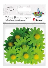 filcowe-dekoracje-3d-kwiaty-zielone-10szt