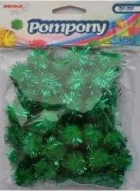 pompony-zielone-metaliczne-20mm-40szt