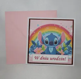 kartka-na-urodziny-dla-dziewczynki-rozowa-sticz-tecza-lilo-i-stitch