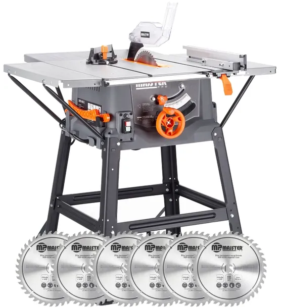 PIŁA STOŁOWA KRAJZEGA MOC 3400W SOFT START ZESTAW 6 TARCZ