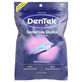 dentek-comfort-clean-sensitive-gums-floss-picks-mouthwash-blast-150-flo
