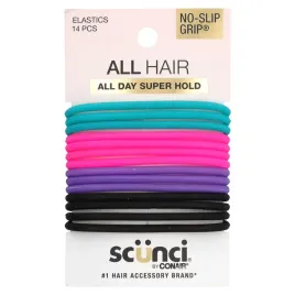 scunci-no-slip-grip-elastics-assorted-colors-14-pieces