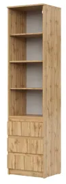 regal-na-ksiazki-50-cm-dab-wotan-z-szufladami-model-stya-1