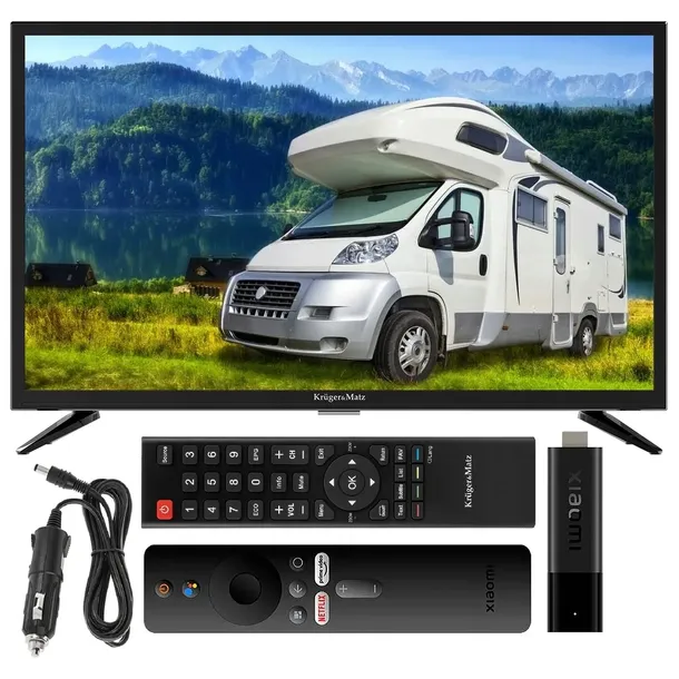 Telewizor do KAMPERA 24" LED Kruger&Matz DVB-T2 SMART ANDROID TV 230V 12V