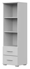 regal-fun-st-1-130-cm-bialy-mat-slupek-z-szufladami