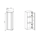 witryna-wiszaca-40-cm-bialy-polysk-point-tip-21-kolor-frontow-bialy