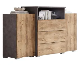 komoda-dwudrzwiowa-urban-150-cm-szuflady-matera-kasztan