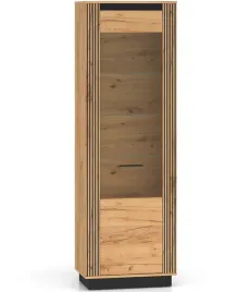 witryna-urso-04-loft-dab-craft-zloty-czarna-200-cm-przeszklona-szafka