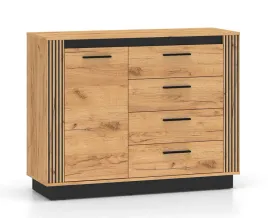 komoda-urso-07-loft-dab-craft-zloty-czarna-115-cm-4-szuflady-szafka