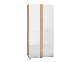 szafa-dwudrzwiowa-adagio-01-bialy-polysk-dab-castello-2d-drazek-polki-92-cm