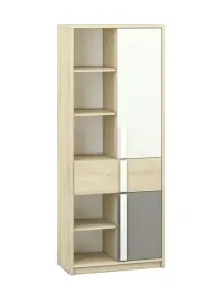 regal-drop-03-buk-fjord-bialy-szary-80-cm-z-szuflada-2-drzwi-mlodziezowy