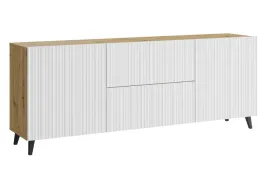 szafka-rtv-stojaca-phuket-180-cm-biala-dab-artisan-ryflowana-cichy-domyk