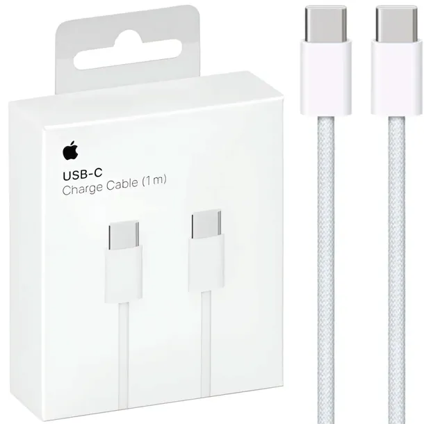 ORYGINALNY Kabel Nylonowy do ładowania Apple 1 m USBC-USBC do iPhone 15 16