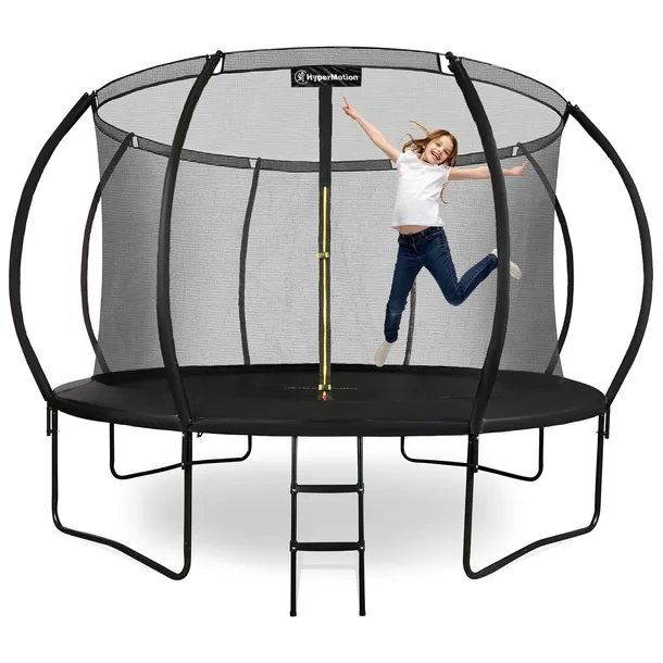 Trampolina ogrodowa XXL Hyper Motion 366 cm 12FT z drabinką i siatką 150kg