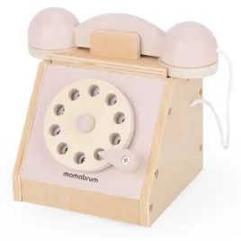 drewniany-telefon-retro-pastelowy-roz-mamabrum