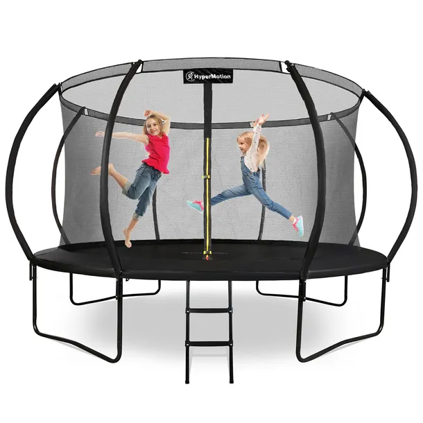 Trampolina ogrodowa XXXL dla dzieci HyperMotion - 430 cm 14FT - z drabinką
