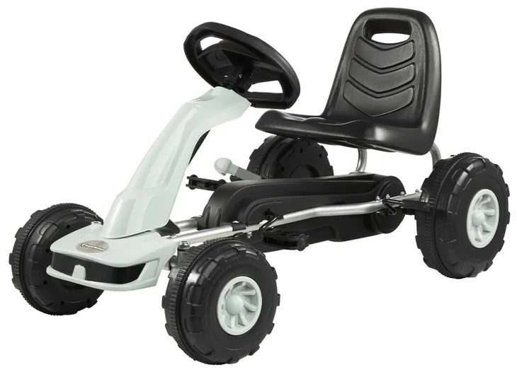 Gokart na pedały CHESTER - jeździk dla dzieci 3-6 lat - szary - HyperMotion