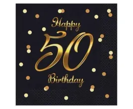 serwetki-bandc-happy-50-birthday-czarne-20szt