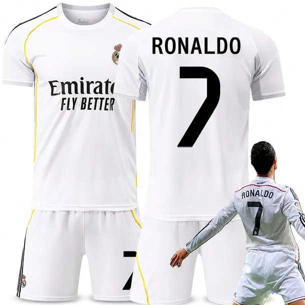 KOMPLET PIŁKARSKI KOSZULKA CRISTIANO RONALDO REAL MADRYT ROZMIARY