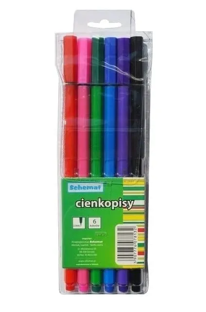 cienkopisy-04mm-6-kolorow-stan-nowy
