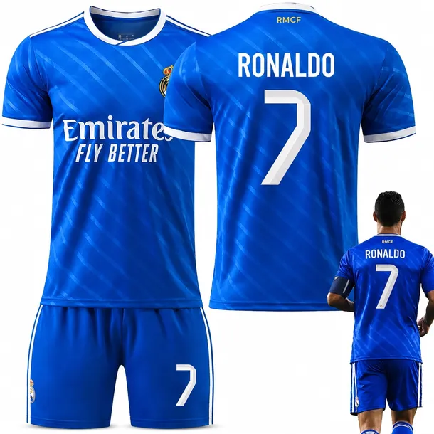 KOMPLET PIŁKARSKI KOSZULKA CRISTIANO RONALDO OSTATNI SEZON REAL MADRYT