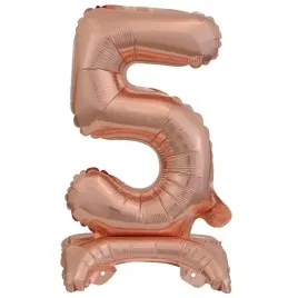 balon-foliowy-mini-cyfra-5-na-stojaku-rozowe-zloto
