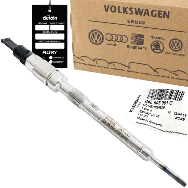 ORYGINALNA ŚWIECA ŻAROWA Z CZUJNIKIEM CIŚNIENIA 04L905061C VW AUDI SKODA