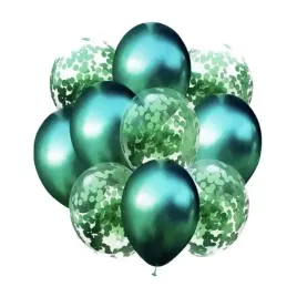 balony-zielen-metalik-i-konfetti-10szt
