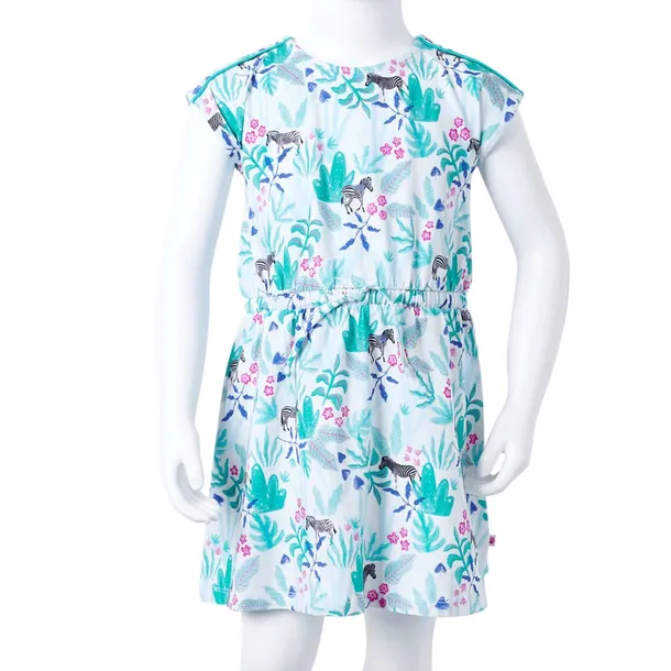 sukienka-dziecieca-ecru-i-ciemna-mieta-104-wiek-dziecka-18-m