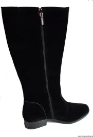 bnw-kozaki-eko-zamsz-czarne-na-zamek-plaski-4-cm-42-czarny