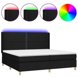 lozko-kontynentalne-z-materacem-i-diodami-led-czarne-203x203x118-128-c