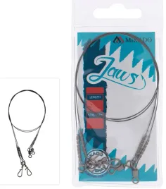 2x-przypon-tytanowy-mikado-jaws-strong-25cm-18kg