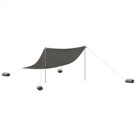 zadaszenie-na-plaze-z-obciaznikami-szare-304x300-cm