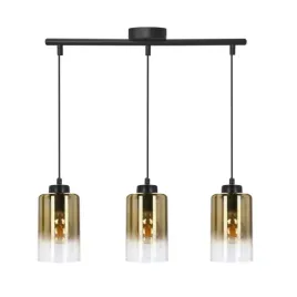 lampa-wiszaca-aspra-czarny-3x60w-e27-klosz-bursztynowy