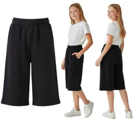 krotkie-spodenki-dziewczece-bermudy-dresowe-wide-leg-czarny-r-170-prod-pl