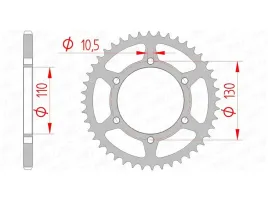 zebatka-napedzana-tyl-moto-stalowa-czarna-afa-16500-42