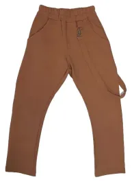 spodnie-bawelniane-dla-chlopca-all-for-kids-karmelowe-z-szelka-r-140-146
