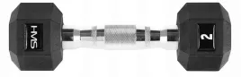 hms-hantla-ciezarek-gumowany-do-cwiczen-treningu-silowego-hex-pro-2-kg