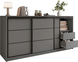 komoda-przesuwna-z-szufladami-200-cm-loft-z-drazkiem-na-wieszaki-grafitowa
